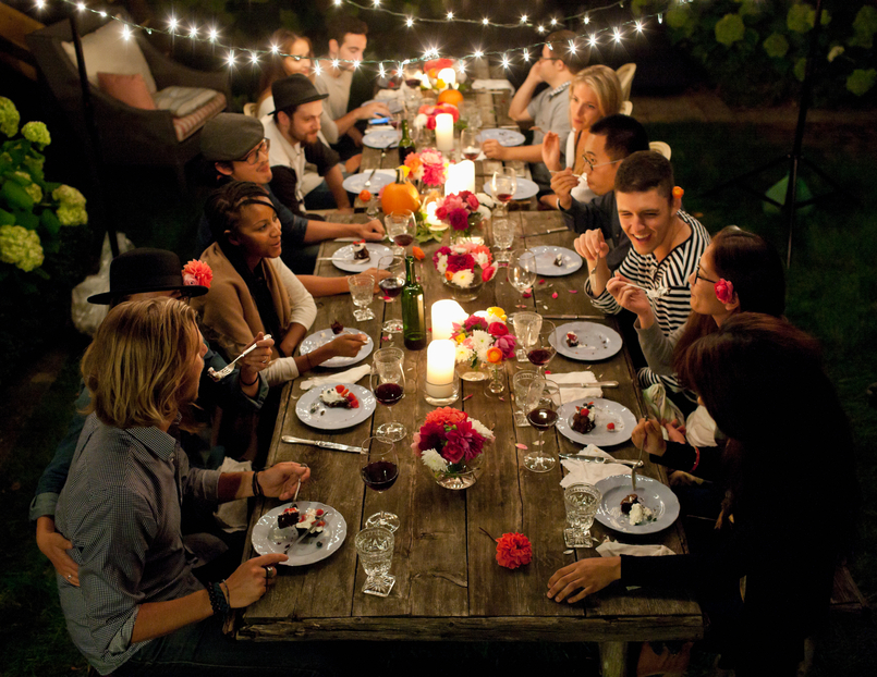 Friends Having Dinner