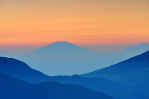 Blue mountain sunset two